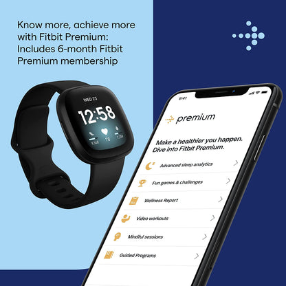 Fitbit versa 3 health and fitness watch GPS