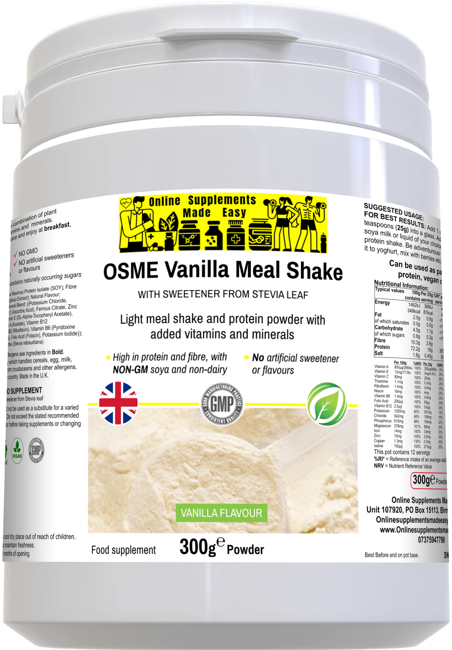 OSME Vanille-Mahlzeit-Shake