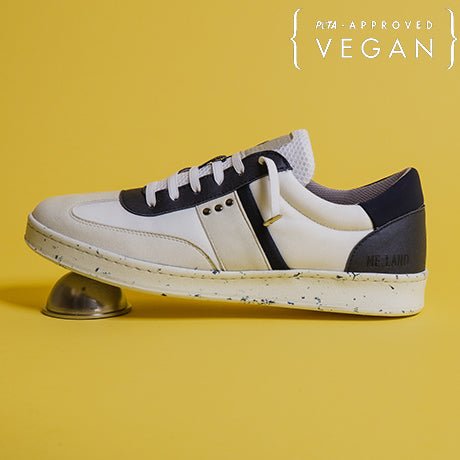 ME.LAND x ADRESSE, VIVACE vegan and recycled sneaker in white and navy