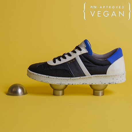 VIVACE vegan and recycled sneaker in navy, white and blue