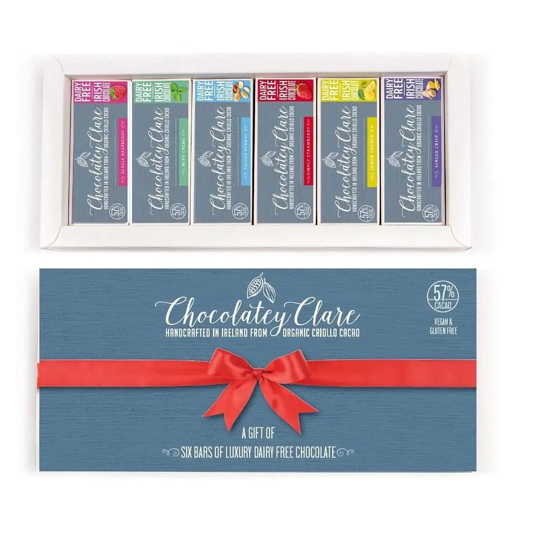 Gift Box Selection of Six Vegan Chocolate Bars