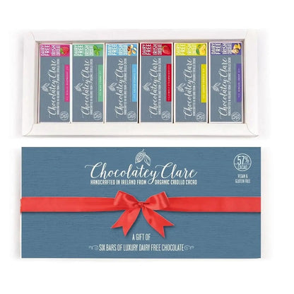 Gift Box Selection of Six Vegan Chocolate Bars