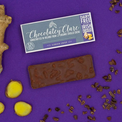 Ginger Crisp luxury vegan chocolate bar