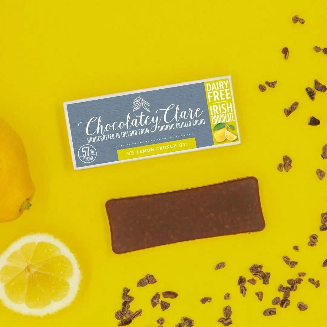 Lemon Crunch luxury vegan chocolate bar