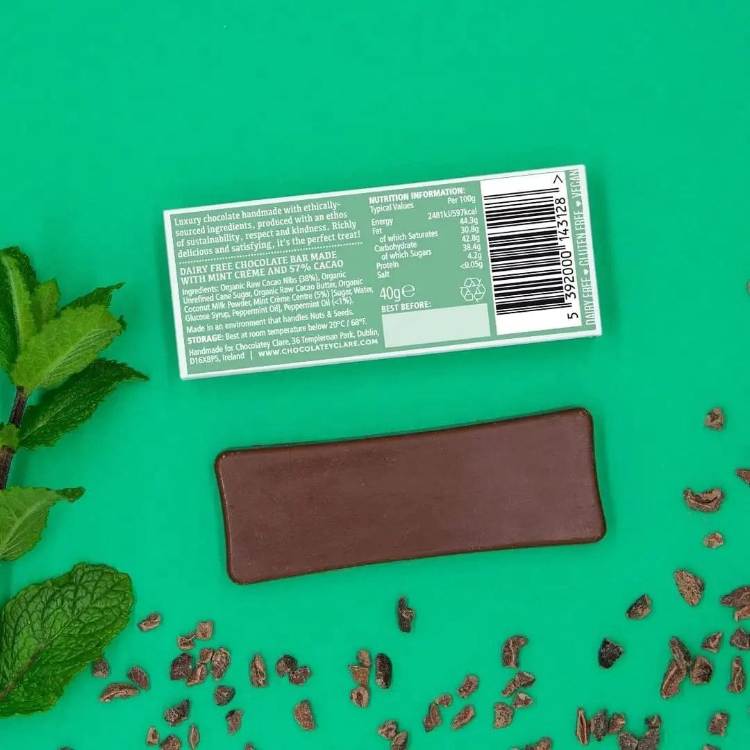 Mint Crème luxury vegan chocolate bar