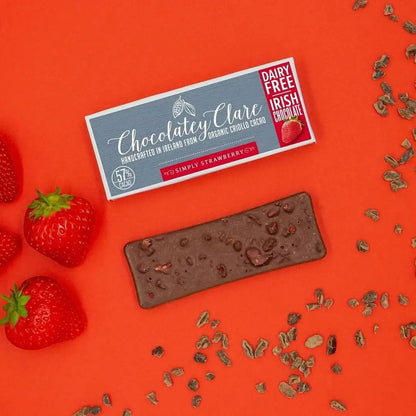 Simply Strawberry luxury vegan chocolate bar