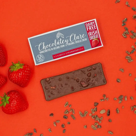 Simply Strawberry luxury vegan chocolate bar