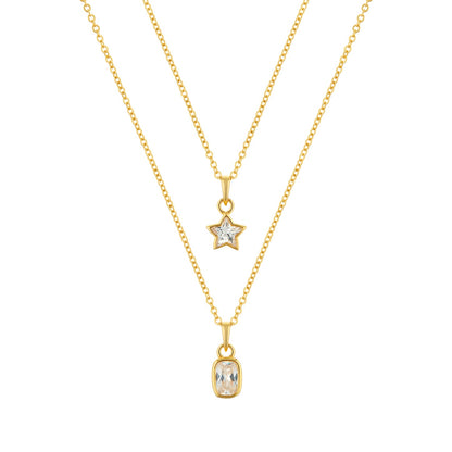 Divine Star Gold plated sterling silver Necklace