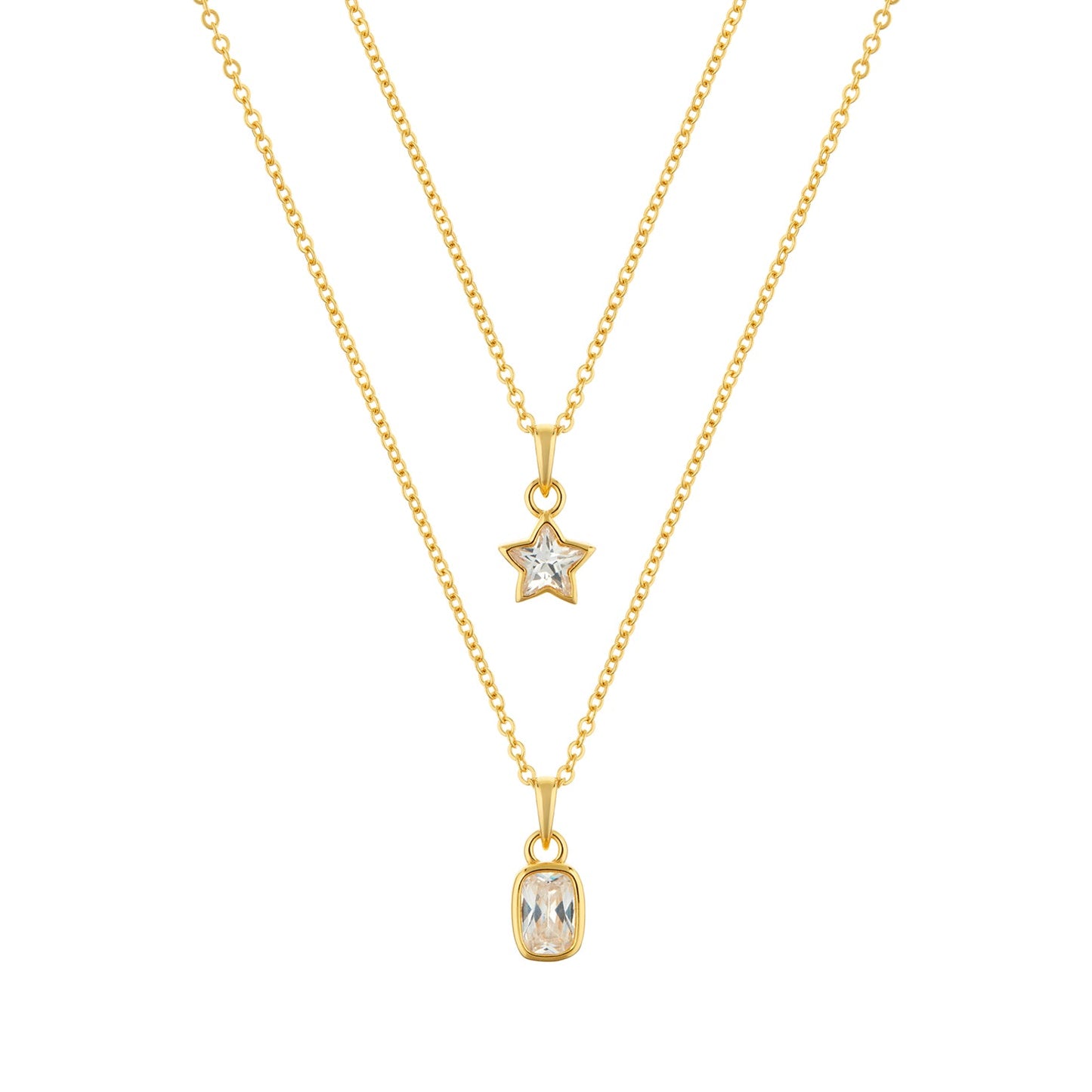 Divine Star Gold plated sterling silver Necklace