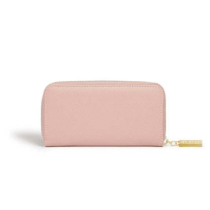 Ellen Pink Vegan Zip Around Wallet