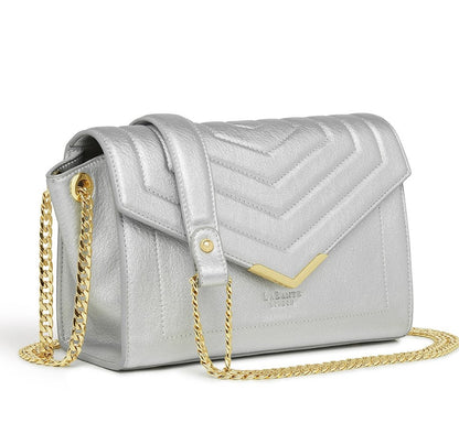 Kensington Silver Vegan Cross-Body Bag