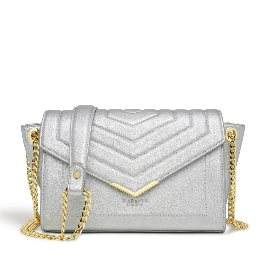 Kensington Silver Vegan Cross-Body Bag