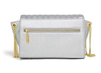 Kensington Silver Vegan Cross-Body Bag