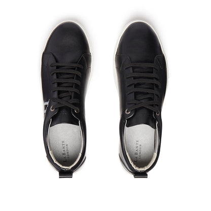 LB Black Apple Leather Sneakers Men