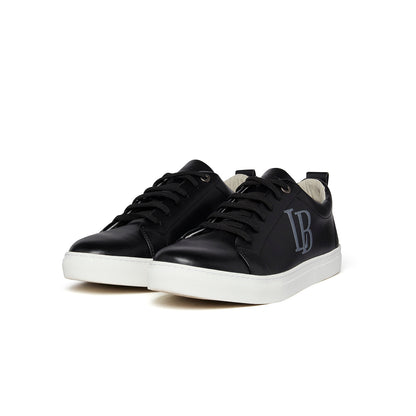 LB Black Apple Leather Sneakers Men