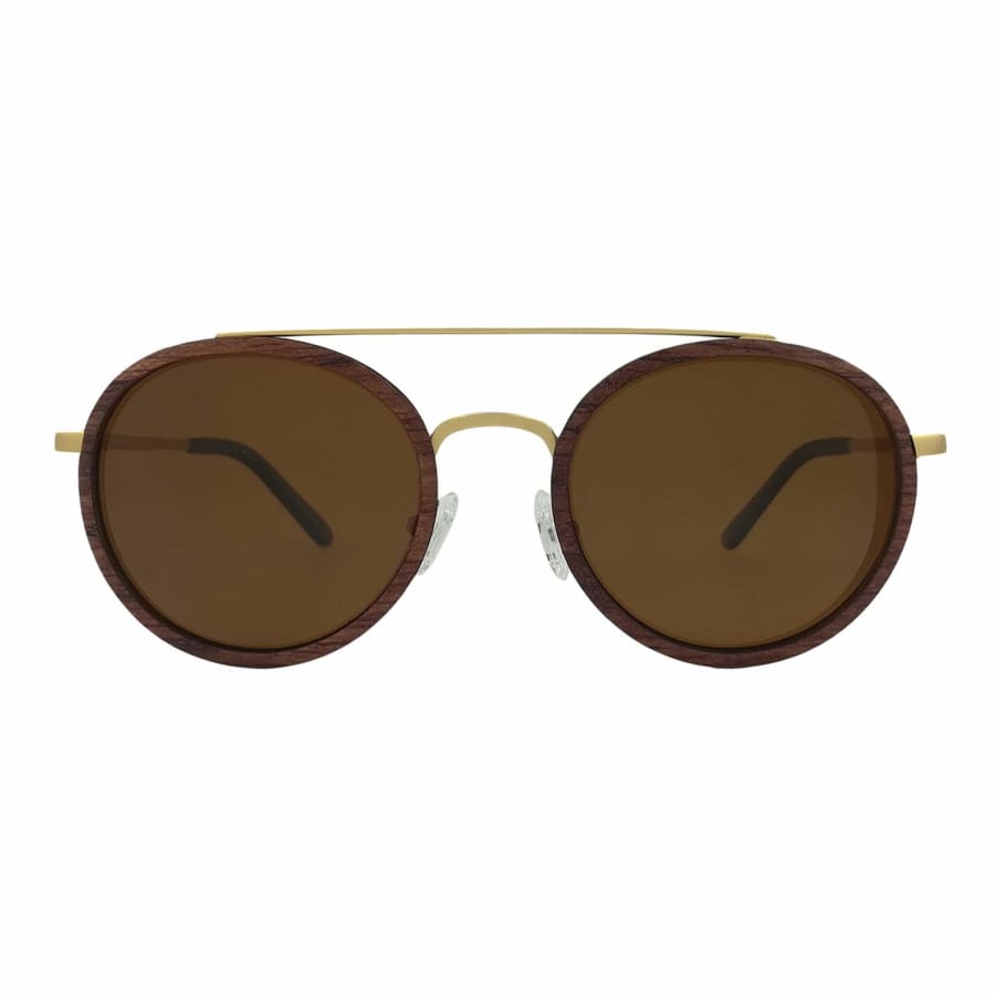 Rosewood Akita Round Sunglasses