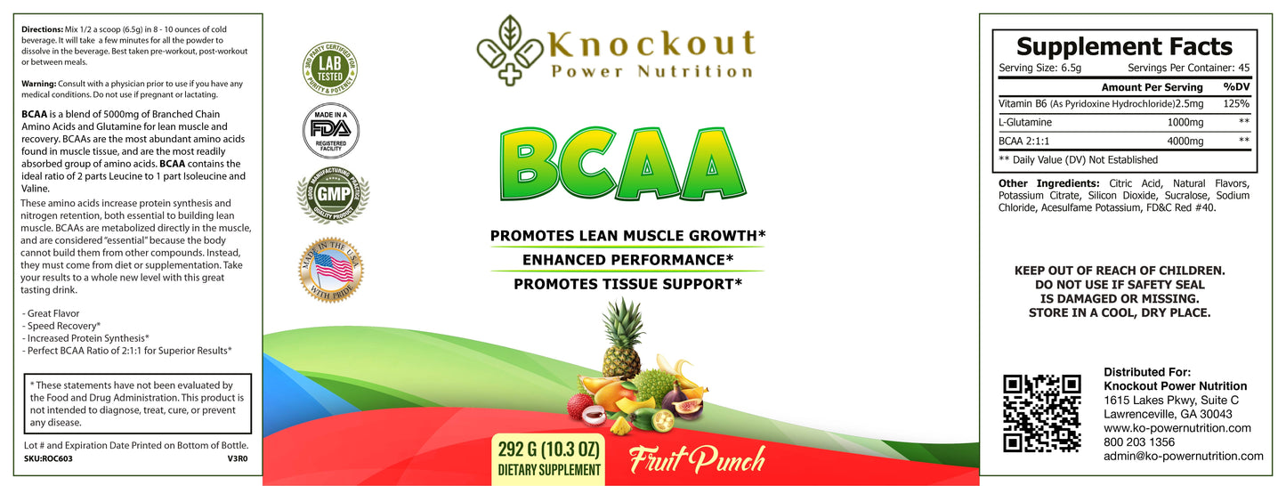 BCAA- Blanched Chained Amino Acids- Recovery