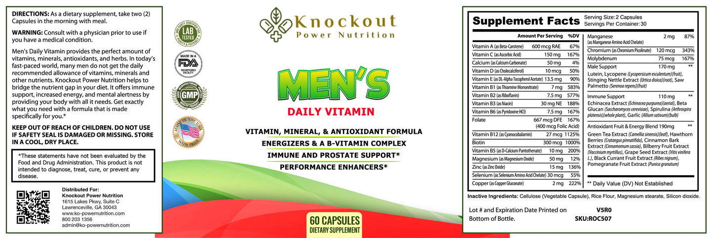 Men's Plant-Based Daily Vitamins