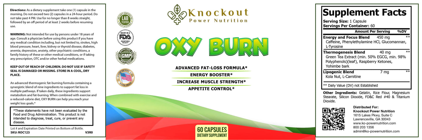 Oxy Burn – Abnehmkapseln auf pflanzlicher Basis