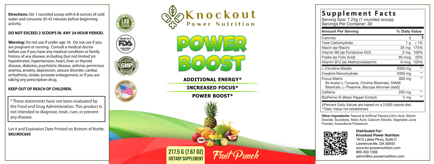 Power Boost – Pflanzliche Pre-Workout-Formel