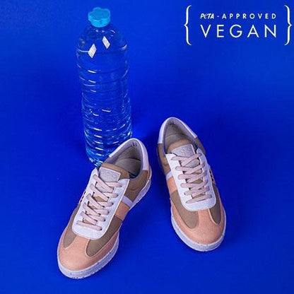 VIVACE vegan and recycled sneaker in pink, beige and white