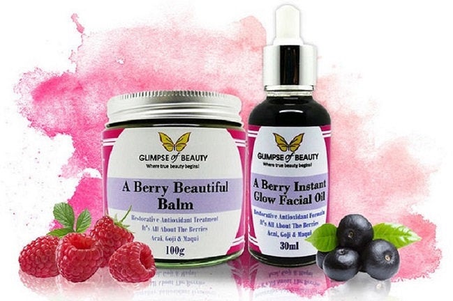 Berry Beauty Balm &amp; Gesichtsöl Combo Set | Kasten