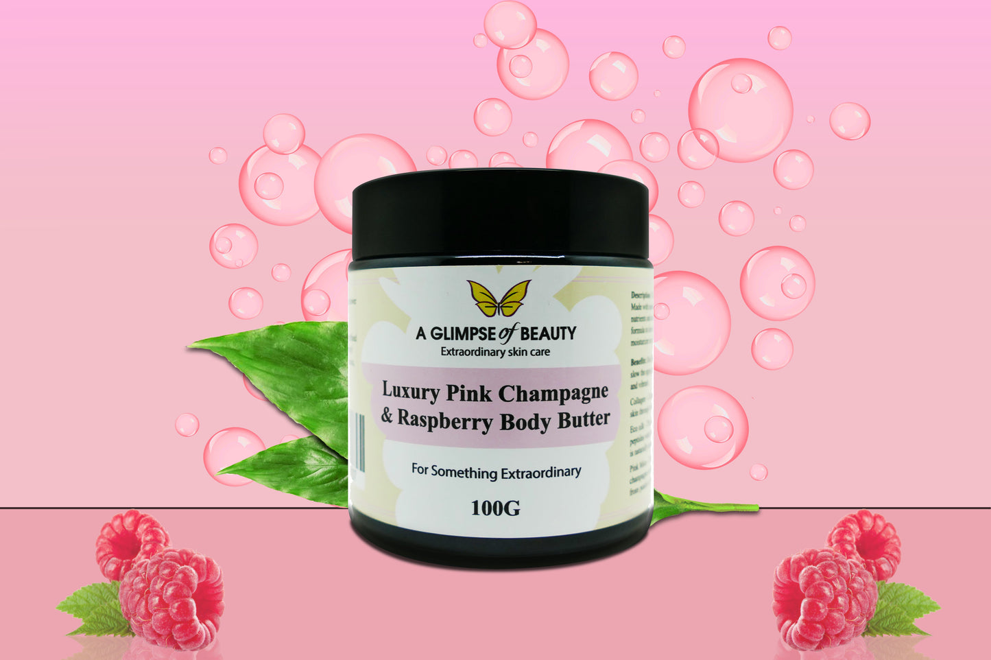 Luxury Pink Champagne & Raspberry Body Butter