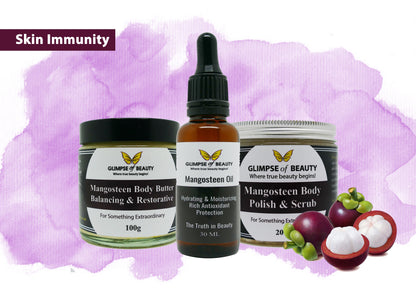 Skin Immunity Set Featuring Mangosteen Oil | box