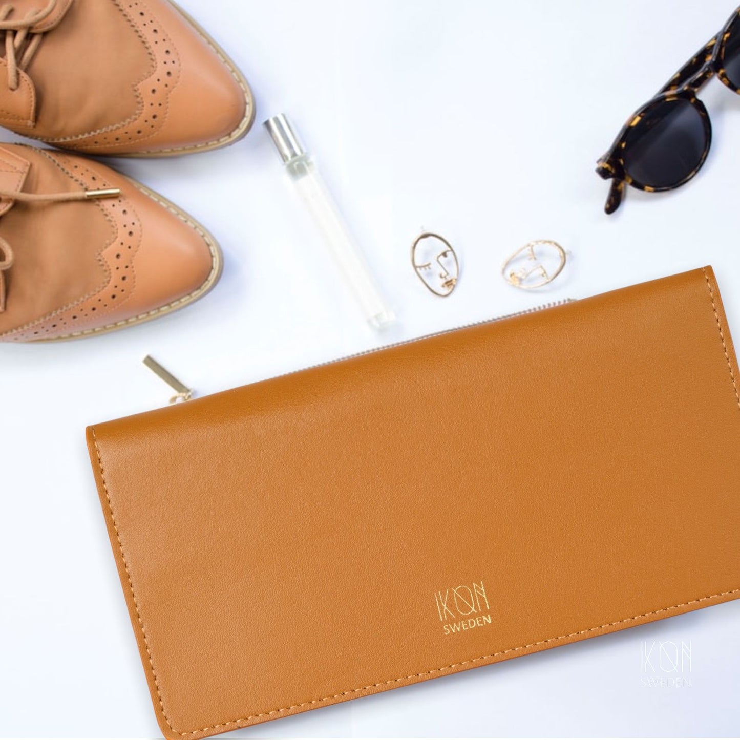 Cactus Leather Slim Wallet - Cognac