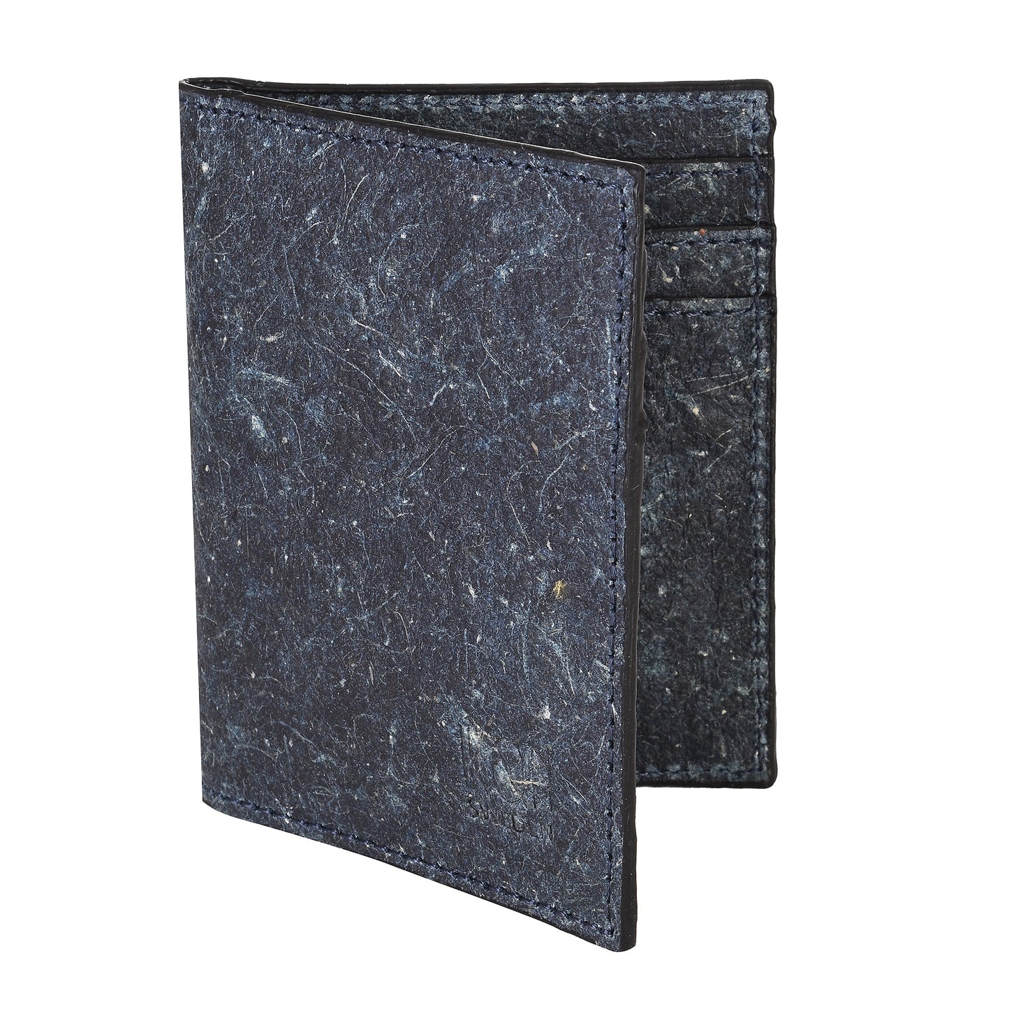 Coconut Leather BiFold Card Wallet - Dark Indigo