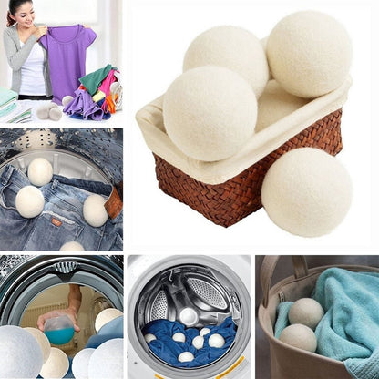 6 Wool Balls - energy saving and faster drying