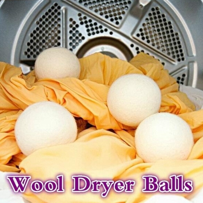 6 Wool Balls - energy saving and faster drying