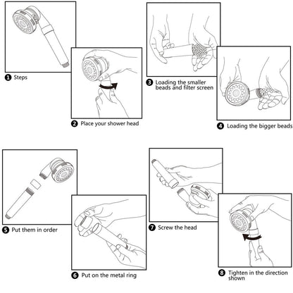 Shower Mineral Filter Balls Replacement