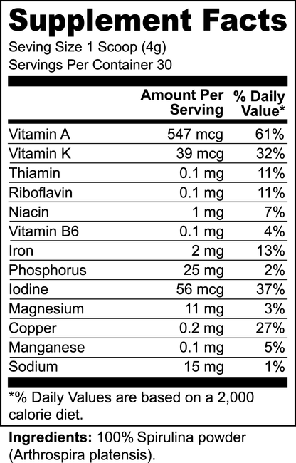 Organic Spirulina Powder to be equipped