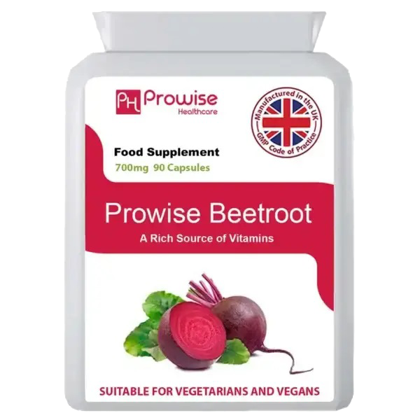 Prowise Rote Bete 700 mg 90 Kapseln | Geeignet für Vegetarier und Veganer | Hergestellt in UK