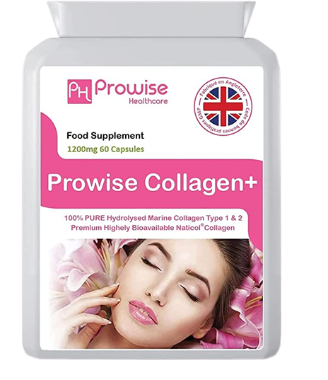 Prowise Pure Marine Collagen Supplement 1200mg 60 Capsules | Made In UK