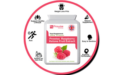 Prowise Raspberry Ketones Capsules Super Strength UK Manufactured 60 Capsules | Made In UK