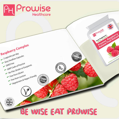 Prowise Raspberry Ketones Capsules Super Strength UK Manufactured 60 Capsules | Made In UK