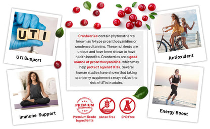 Prowise Triple Strength Cranberry 30.000 mg mit Vitamin C | UTI Cranberry 180 Tabletten für Frauen | Hergestellt in Großbritannien