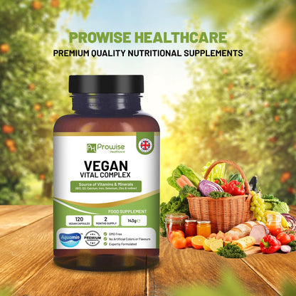 Prowise Vegan Vital – Multivitaminkomplex 120 Kapseln – Vitamin- und Mineralstoffformulierung