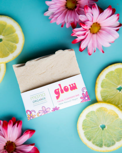 Glow Gesichtsreinigungsriegel | Sanfte tägliche Reinigung für alle Hauttypen und Mischhaut | Zero-Waste, vegan und tierversuchsfrei