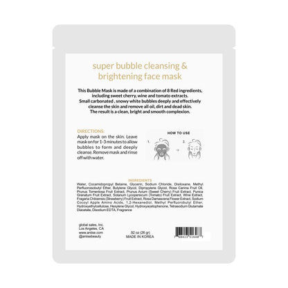 Super Bubble Cleansing and Illuminating Face sheet mask - Scrub