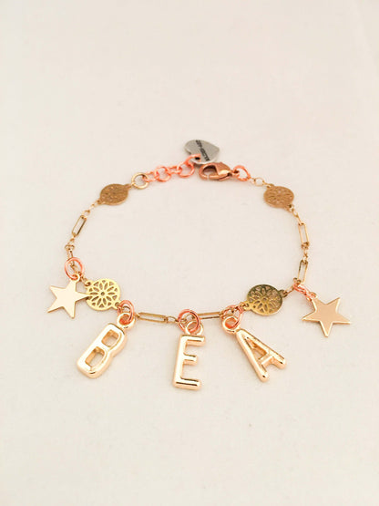 Letter Bracelet Personalized for Women. Name Bracelet.