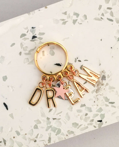 Letter Ring Gold and Rose Gold. Personalized Design