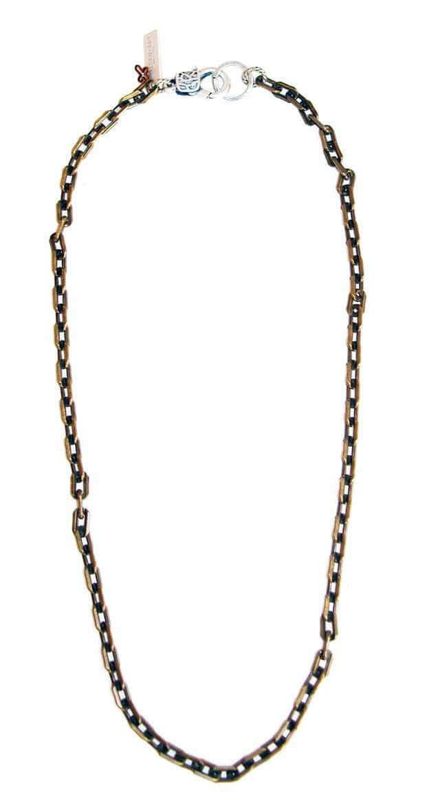 Mens brass chain necklace