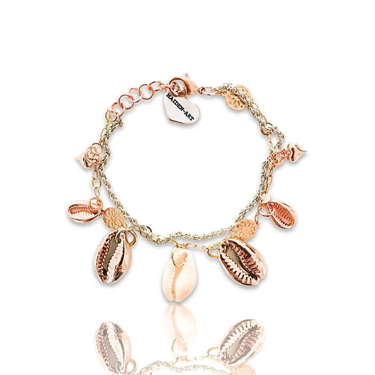 Seashells And 18kt Gold Plated Bracelet