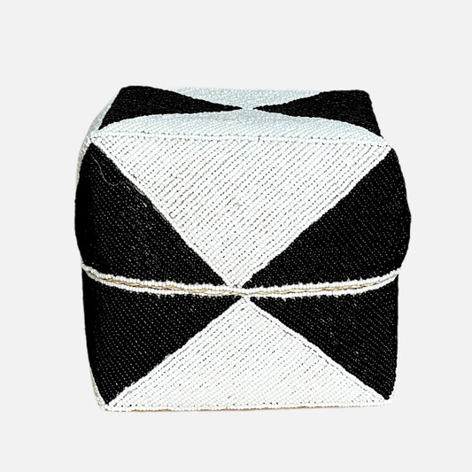 Melasti Bead Box Black & White - L