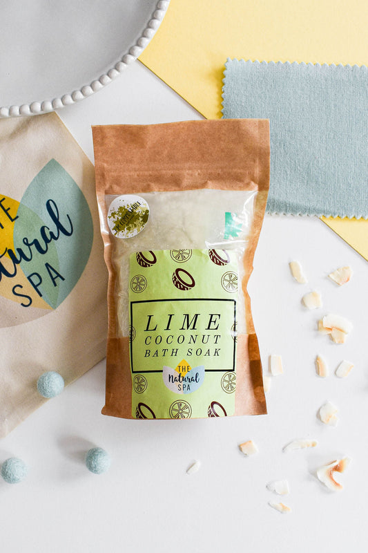 225g Lime and Coconut Bath Soak - Compostable pouch