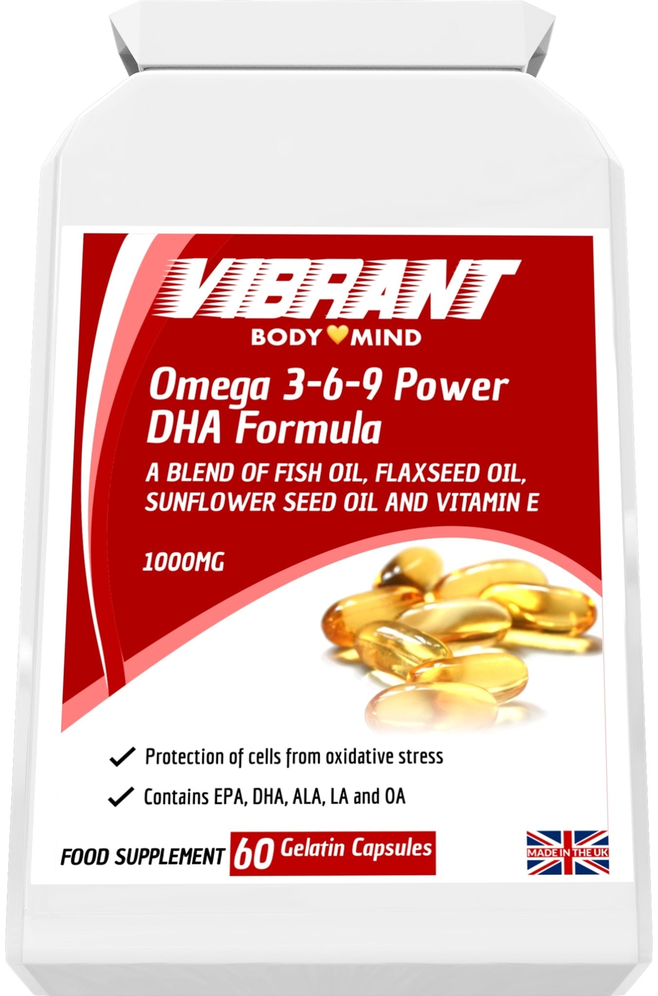 Omega 3-6-9 Capsules 1000mg - Omega 3 Fish Oil Capsules - Unique Blend of Omega 3, 6 and 9 Fatty Acids - No Fishy Odour Softgels