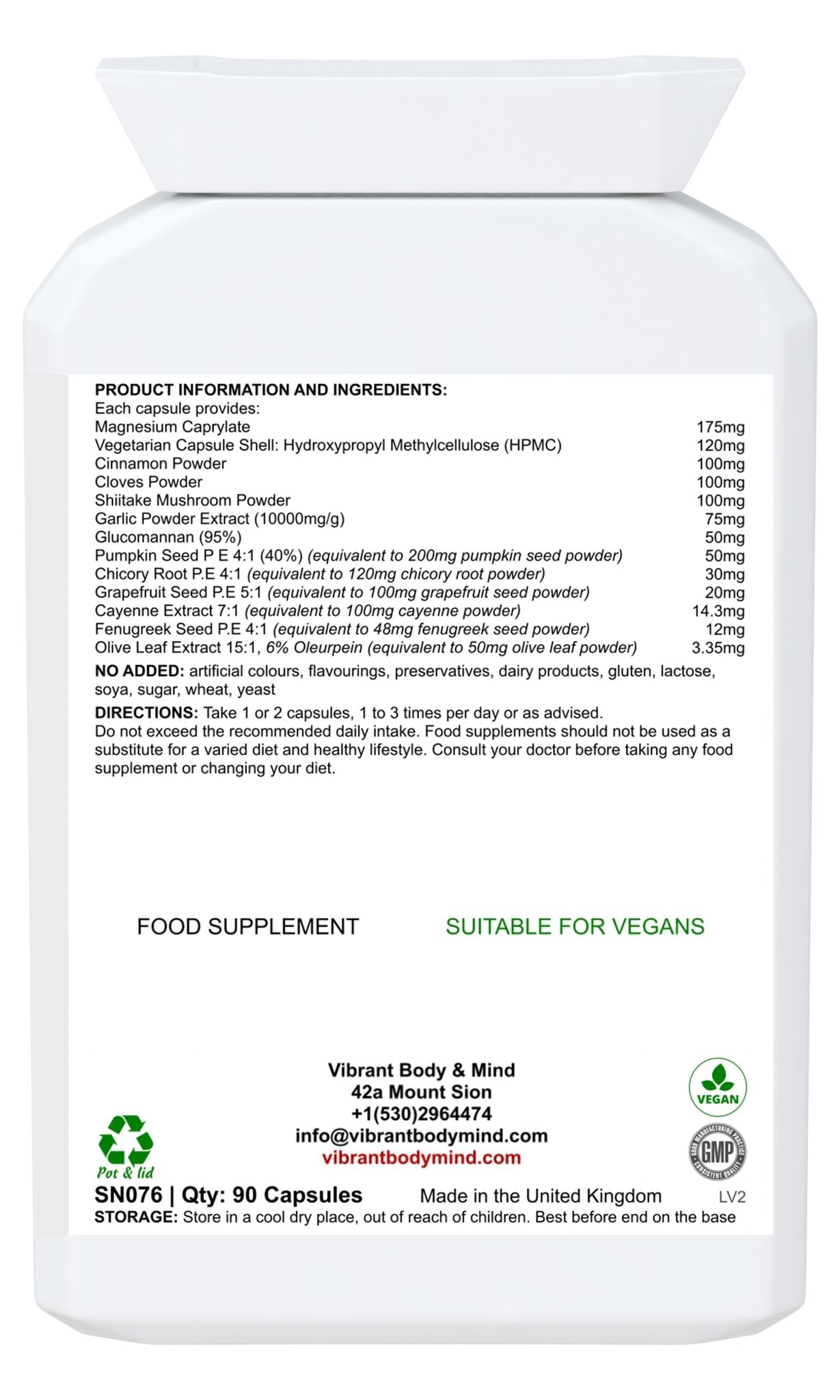 Para Detox: Powerful Parasite Cleanse - Caprylic Acid, Olive Leaf, Clove Bud, Shiitake, Grapefruit - Parasite Detox for Humans